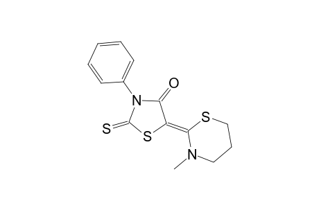 (5E)-5-(3-methyl-1,3-thiazinan-2-ylidene)-3-phenyl-2-sulfanylidene-1,3-thiazolidin-4-one