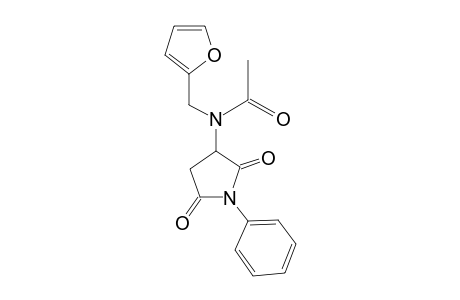 3-[(2-Furylmethyl)amino]-1-phenyl-2,5-pyrrolidinedione, N-acetyl-