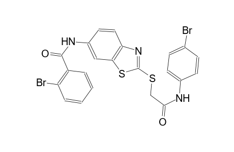 2-bromo-N-(2-{[2-(4-bromoanilino)-2-oxoethyl]sulfanyl}-1,3-benzothiazol-6-yl)benzamide