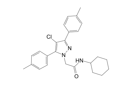 2-[4-chloro-3,5-bis(4-methylphenyl)-1H-pyrazol-1-yl]-N-cyclohexylacetamide