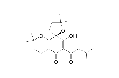 Spiro[2H-1-benzopyran-8(5H),2'(3'H)-furan]-5-one, 3,4,4',5'-tetrahydro-7-hydroxy-2,2,5',5'-tetramethyl-6-(3-methyl-1-ox obutyl)-, (S)-