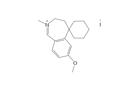 3,4-dihydro-7-methoxy-2-methylspiro[5H-2-benzazepinium-5,1'-cyclohexane] iodide