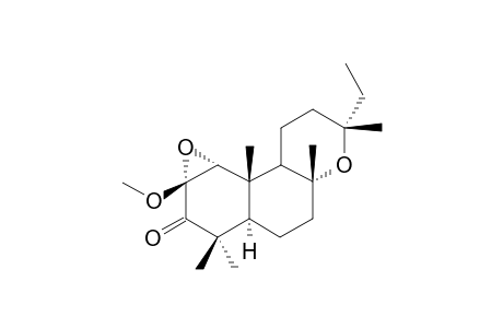 1a,2a:8,13-diepoxy-2b-methoxylabdan-3-one