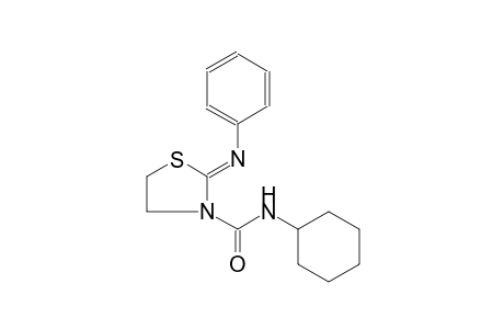 (2Z)-N-cyclohexyl-2-(phenylimino)-1,3-thiazolidine-3-carboxamide