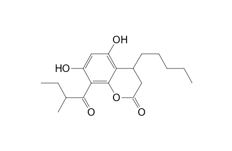 8-(2-Methylbuteryl)-5,7-dihydroxy-4-N-pentyl-3,4-dihydro-coumarin