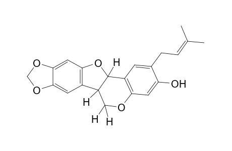 6a,12a-dihydro-2-(3-methyl-2-butenyl)-6H-[1,3]dioxolo[5,6]benzofuro[3,2-c][1]benzopyran-3-ol