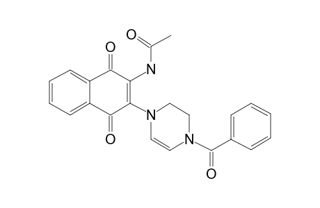 2-Acetylamino-3-[4-benzoyl-1,2,3,4-tetrahydropyrazino]-1,4-naphthoquinone