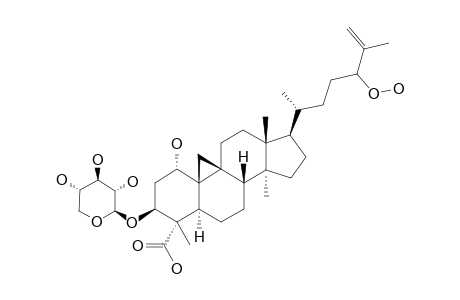 MUSAMBIOSIDE-A;(3-BETA-D-XYLOPYRANOSYL)-1-ALPHA,3-BETA-DIHYDROXY-24-HYDROPEROXY-CYCLOART-26-METHYLENE-28-CARBOXYLIC-ACID