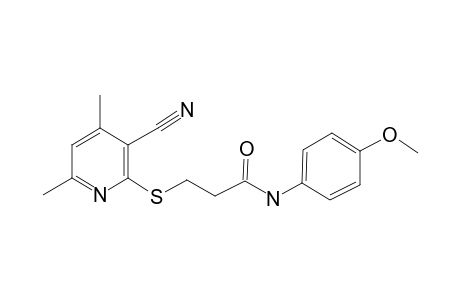 Propanamide, 3-[(3-cyano-4,6-dimethyl-2-pyridinyl)thio]-N-(4-methoxyphenyl)-