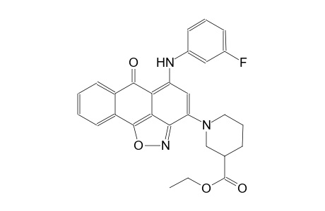 3-piperidinecarboxylic acid, 1-[5-[(3-fluorophenyl)amino]-6-oxo-6H-anthra[1,9-cd]isoxazol-3-yl]-, ethyl ester