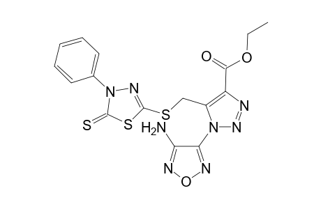 ethyl 1-(4-amino-1,2,5-oxadiazol-3-yl)-5-{[(4-phenyl-5-thioxo-4,5-dihydro-1,3,4-thiadiazol-2-yl)sulfanyl]methyl}-1H-1,2,3-triazole-4-carboxylate