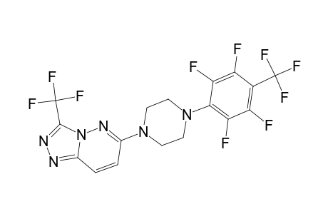 6-(4-[2,3,5,6-Tetrafluoro-4-(trifluoromethyl)phenyl]-1-piperazinyl)-3-(trifluoromethyl)[1,2,4]triazolo[4,3-b]pyridazine