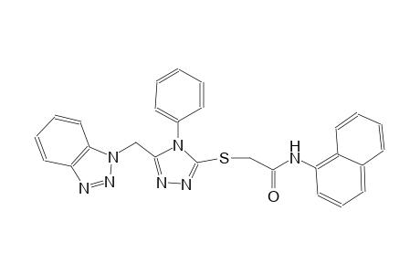 2-{[5-(1H-1,2,3-benzotriazol-1-ylmethyl)-4-phenyl-4H-1,2,4-triazol-3-yl]sulfanyl}-N-(1-naphthyl)acetamide
