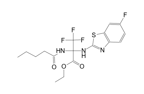 3,3,3-Trifluoro-2-(6-fluoro-benzothiazol-2-ylamino)-2-pentanoylamino-propionic acid ethyl ester