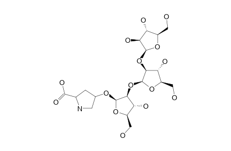 HA(3);BETA-L-ARABINOFURANOSYL-(1->2)-BETA-L-ARABINONOFURANOSYL-(1->2)-BETA-L-ARABINOFURANOSYL-(1->4)-HYDROXYPROLINE