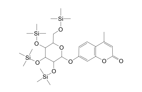 4-Methylumbelliferyl .alpha.-D-galactopyranoside, tetra-TMS