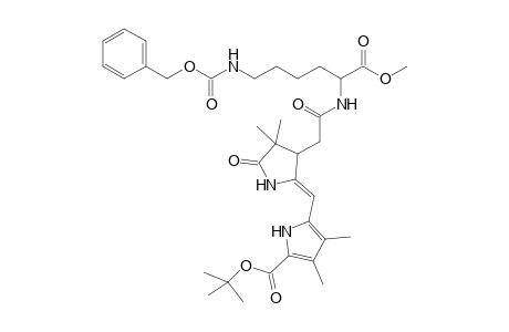 Methyl N(.alpha.)-[rac-(Z)-5'-(t-butyl)oxycarbonyl-3,4-dihydro-3',4,4,4'-tetramethyl-5(1H)-pyrromethenon-3-ylacetyl]-N(.epsilon.)-benzyloxycarbonyl-(S)-lysine