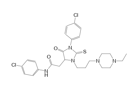 N-(4-chlorophenyl)-2-{1-(4-chlorophenyl)-3-[3-(4-ethyl-1-piperazinyl)propyl]-5-oxo-2-thioxo-4-imidazolidinyl}acetamide