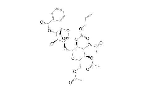 2-O-(3,4,6-TRI-O-ACETYL-2-ALLYLOXYCARBONYLAMINO-2-DESOXY-BETA-D-GLUCOPYRANOSYL)-1,6-ANHYDRO-4-O-BENZOYL-BETA-D-MANNOPYRANOSE