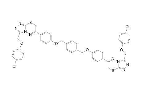 6-(4-(4-((4-(3-((4-Chlorophenoxy)methyl)-7H-[1,2,4]triazolo[3,4-b][1,3,4]-thiadiazin-6-yl)phenoxy)methyl)benzyloxy)phenyl)-3-((4-chlorophenoxy)methyl)-7H-[1,2,4]triazolo[3,4-b][1,3,4]thiadiazine