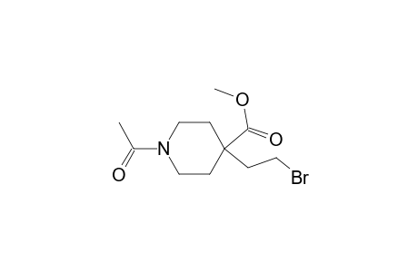 4-Piperidinecarboxylic acid, 1-acetyl-4-(2-bromoethyl)-, methyl ester