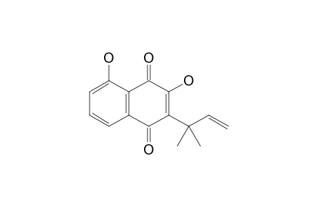 3,5-Dihydroxy-2-(2-methylbut-3-en-2-yl)naphthalene-1,4-dione