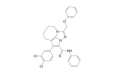 4-(3,4-dichlorophenyl)-1-(phenoxymethyl)-N-phenyl-5,6,7,8-tetrahydro-2,2a,8a-triazacyclopenta[cd]azulene-3-carbothioamide