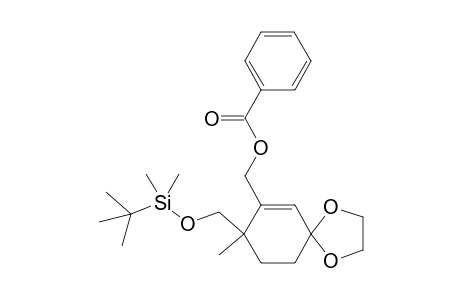 7-Benzoyloxymethyl-8-tert-butyldimethylsilyloxymethyl-8-methyl-1,4-dioxa-spiro[4.5]dec-6-ene