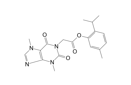 3,6-dihydro-3,7-dimethyl-2,6-dioxopurine-1(2H)-acetic acid, thymyl ester