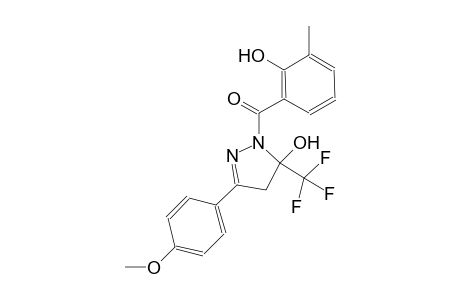 1H-pyrazol-5-ol, 4,5-dihydro-1-(2-hydroxy-3-methylbenzoyl)-3-(4-methoxyphenyl)-5-(trifluoromethyl)-