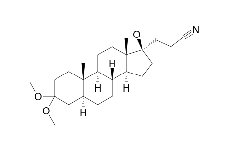 17-ALPHA-CYANOETHYL-3,3-(DIMETHOXY)-5-ALPHA-ANDROSTAN-17-BETA-OL