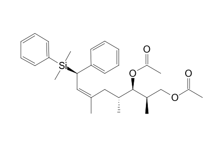 (1R*,2Z,5R*,6R*,7R*) and (1R*,2E,5S*,6S*,7S*)-6,8-Diacetoxy-3,5,7-trimethyl-1-dimethyl(phenyl)silyl-1-phenyloct-2-ene