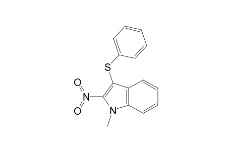 1H-Indole, 1-methyl-2-nitro-3-(phenylthio)-