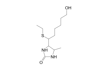 2-Imidazolidinone, 4-[1-(ethylthio)-6-hydroxyhexyl]-5-methyl-