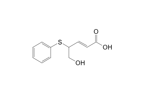 5-Hydroxy-4-(phenylthio)-2-pentenoic acid