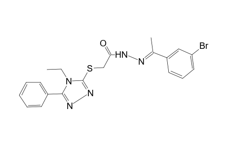 acetic acid, [(4-ethyl-5-phenyl-4H-1,2,4-triazol-3-yl)thio]-, 2-[(E)-1-(3-bromophenyl)ethylidene]hydrazide