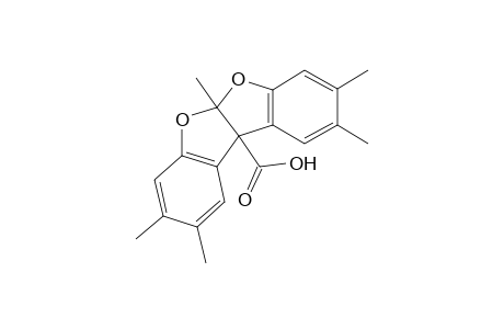 5a,10b-dihydro-2,3,5a,8,9-pentamethylbenzofuro[2,3-b]benzofuran-10b-carboxylic acid