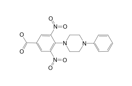 3,5-Dinitro-4-(4-phenyl-1-piperazinyl)benzoic acid