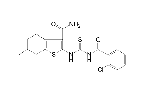 2-[(2-chlorobenzoyl)carbamothioylamino]-6-methyl-4,5,6,7-tetrahydro-1-benzothiophene-3-carboxamide