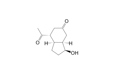 (+/-)-(1R*,2R*,6R*,7S*)-2-ACETYL-7-HYDROXYBICYCLO-[4.3.0]-NONAN-4-ONE