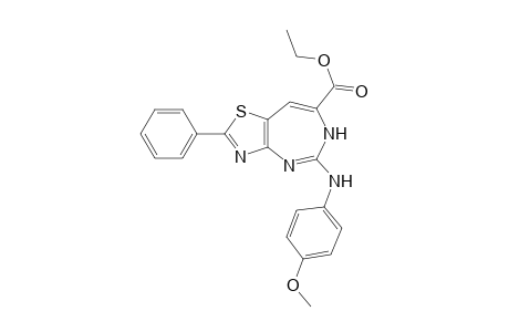 2-Phenyl-5-(ethoxycarbonyl)-7-[(4-methoxyphenyl)amino]thiadiazaolo[4,5-d][1,3]diazepine