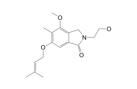 PORRITOXIN;2-(2'-HYDROXYETHYL)-4-METHOXY-5-METHYL-6-(3''-METHYL-2''-BUTENYLOXY)-2,3-DIHYDRO-1H-ISOINDOL-1-ONE