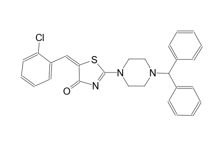 4(5H)-thiazolone, 5-[(2-chlorophenyl)methylene]-2-[4-(diphenylmethyl)-1-piperazinyl]-, (5E)-