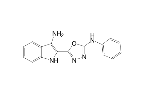 2-[2'-(3"-Aminoindolyl)]-5-(phenylamino)-1,3,4-oxadiazole