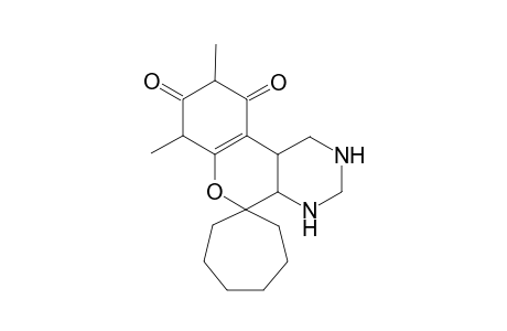 (6aRS,101RS)-6a,7,8,9,10,10a-hexahydro-2,4-dimethylspiro[6H-[2]benzopyrano[3,4-d]pyrimidine-6,1'-cycloheptane-1,3(2H,4H)-dione