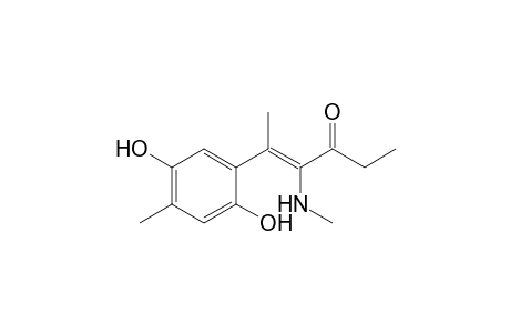 5-[2',5'-Dihydroxy-4'-methylphenyl]-4-[N-methylamino]-4-hexen-3-one