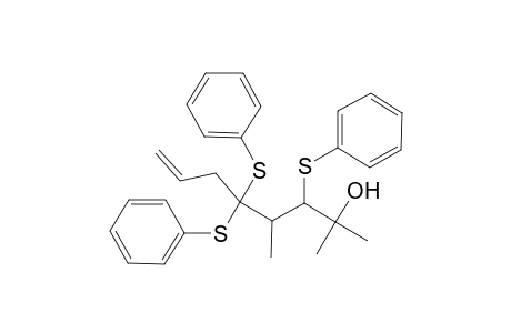 (3RS,4RS)-2,4-Dimethyl-3,5,5-tris(phenylthio)oct-7-en-2-ol