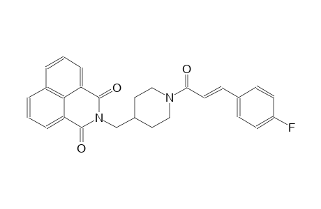 2-({1-[(2E)-3-(4-fluorophenyl)-2-propenoyl]-4-piperidinyl}methyl)-1H-benzo[de]isoquinoline-1,3(2H)-dione