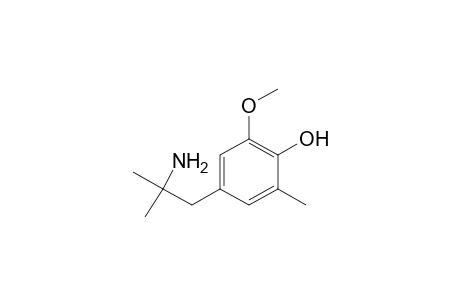 4-(2-amino-2-methylpropyl)-6-methoxy-o-cresol