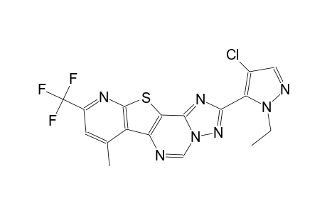 2-(4-chloro-1-ethyl-1H-pyrazol-5-yl)-7-methyl-9-(trifluoromethyl)pyrido[3',2':4,5]thieno[2,3-e][1,2,4]triazolo[1,5-c]pyrimidine